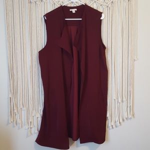 Burgundy vest